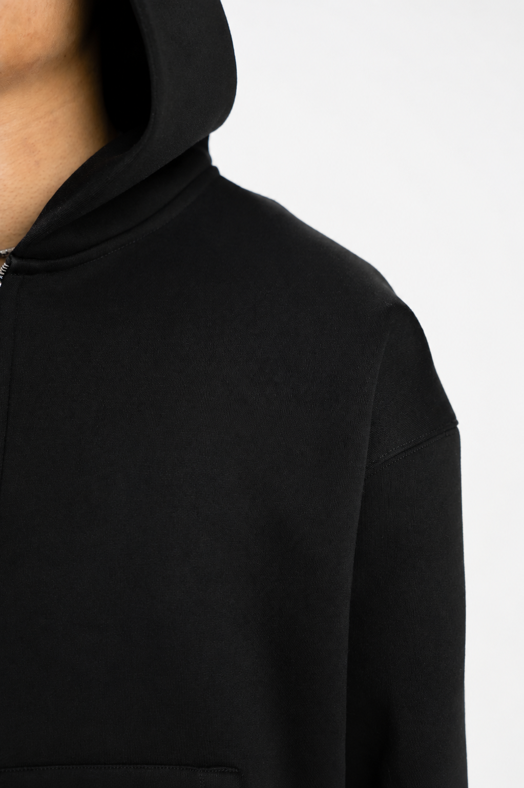 Zip-Up Hoodie & Sweatpants (Black)