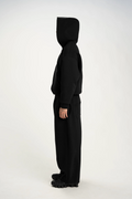 Zip-Up Hoodie & Sweatpants (Black)